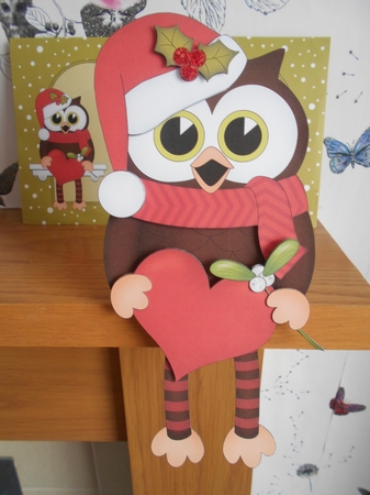 3D On the Shelf Card Kit - Christmas Little Hoot Owl has a Heart by BECCY WILTON