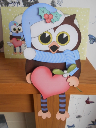 3D On the Shelf Card Kit - Christmas Little Hoot Owl has a Heart by BECCY WILTON