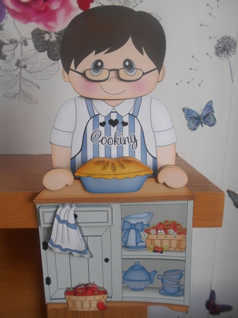 3D On the Shelf Card Kit - Lonnie Bakes a Pie in the Kitchen by BECCY WILTON