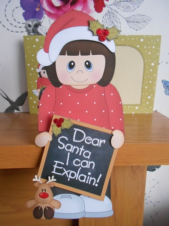 3D On the Shelf Card Kit - Christmas Lady has been good or has She! by BECCY WILTON