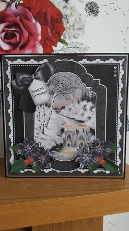 Black Stream Seasons Greetings 8x8inch Step by Step by BECCY WILTON