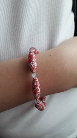 PAPER BEAD PB 48  - FLOWERS, FLORAL by BECCY WILTON