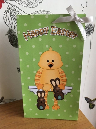 3D Easter Gift Bag Mini Kit - Easter Chick Quackers has Chocolate Bunnies by BECCY WILTON