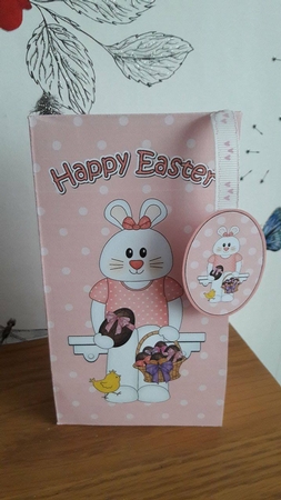 3D Easter Gift Bag Mini Kit - Easter Ipsy Bunny has Lots of Chocolate Easter Eggs by BECCY WILTON