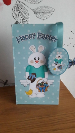 3D Easter Gift Bag Mini Kit - Easter Dipsy Bunny has Lots of Chocolate Easter Eggs by BECCY WILTON