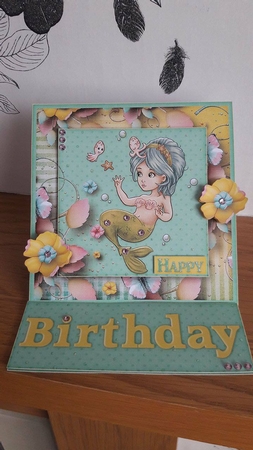  Under the Sea Easel Card Mermaid 1259 by BECCY WILTON