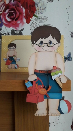3D On the Shelf Card Kit - Marvin is spending the Day on the Beach  by BECCY WILTON