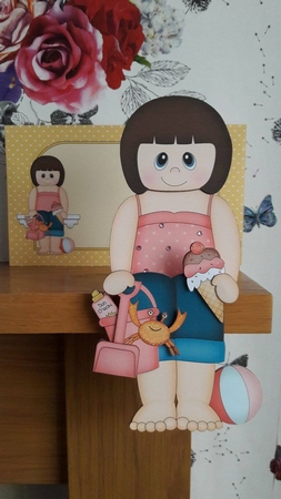 3D On the Shelf Card Kit - Amanda is spending the Day on the Beach by BECCY WILTON