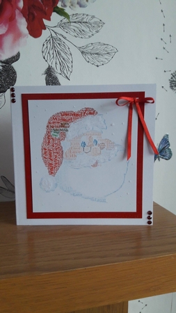 Happy Santa Face Word Art by BECCY WILTON