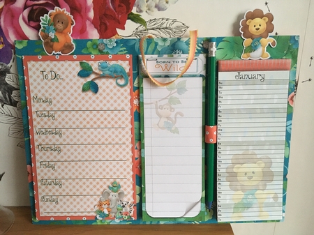 Jungle Fun A4 Organiser/Perpetual Calender by BECCY WILTON