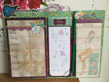 Rockstar A4 Organiser/Perpetual Calender by BECCY WILTON