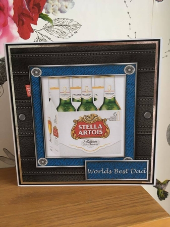 Fathers day leather and denim quick cards by BECCY WILTON