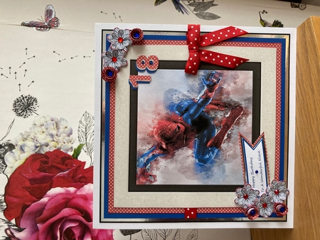 water color Toppers collection - spiderman by BECCY WILTON