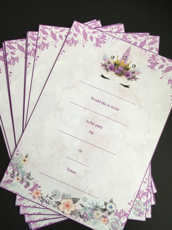 Unicorn Birthday Invitation by BECCY WILTON