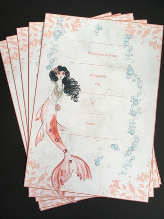 Mermaid Birthday Invitation2 by BECCY WILTON