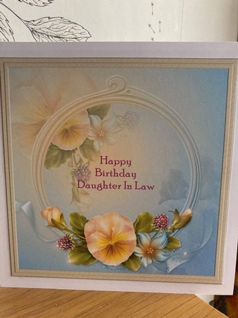 Happy Birthday Daughter In Law Insert by BECCY WILTON