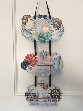 All Aboard  Hanging Oval Plaques Trio by BECCY WILTON