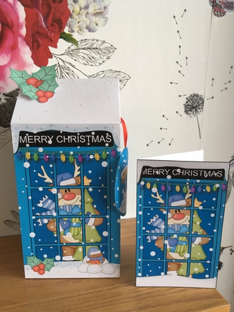 3D Christmas Phone Box Milk Carton Treat Box - Rudolph by BECCY WILTON