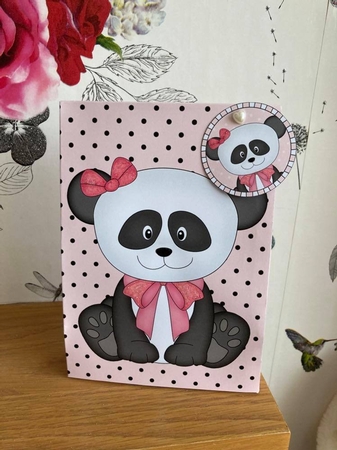 3D Gift Bag Mini Kit - Cute Little Panda Su Ling by BECCY WILTON