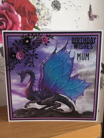 Fantasy Dragon 8x8 Quick Card by BECCY WILTON