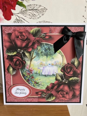 Scenic Floral Present - Afternoon Tea 8x8 by BECCY WILTON