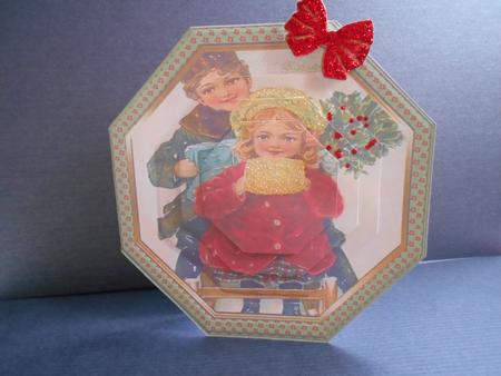 Christmas Lets Go Sledging folded card by BECCY WILTON