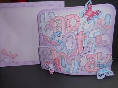 3D 60th Birthday Butterflies Pop Out Word Card by BECCY WILTON