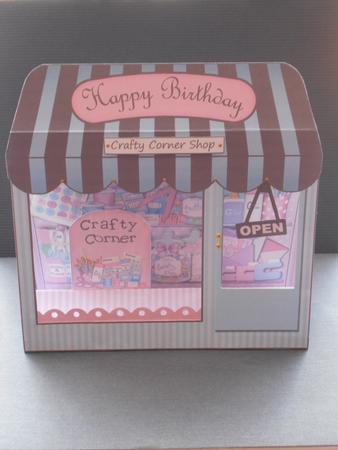 3D Little Craft Shop Window Pop Up Card & Decoupage by BECCY WILTON