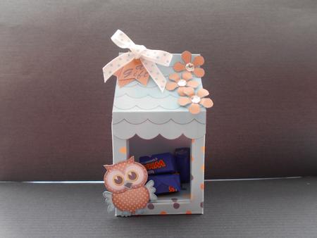 3D Little Hoot Owl Tiny Easter Egg Milk Carton or Treat Box by BECCY WILTON