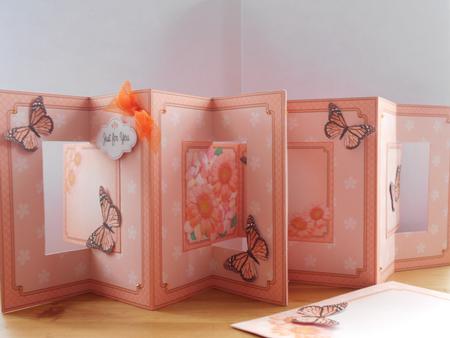 3D Flowers & Butterflies Accordion Swing Card by BECCY WILTON