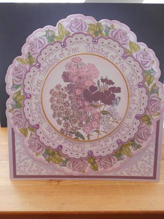 Lilac Bouquet Thinking of You 3D Picture Doily C & E Kit by BECCY WILTON