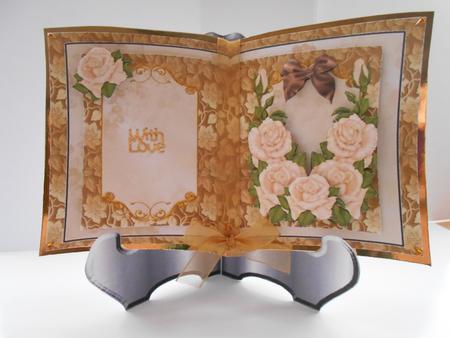 Cream Rose Book Sheet with Stand by BECCY WILTON