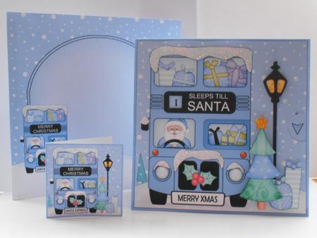 3D Christmas Santa Sleeps Till Santa Express Animated Card by BECCY WILTON