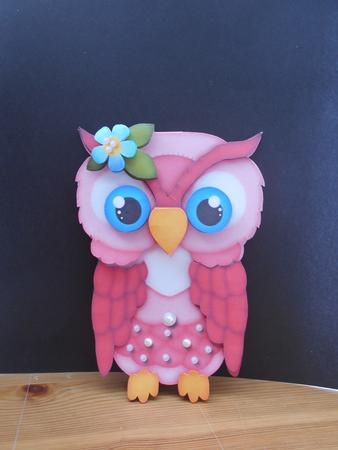 Pretty Owl Flip-up Card 1 by BECCY WILTON