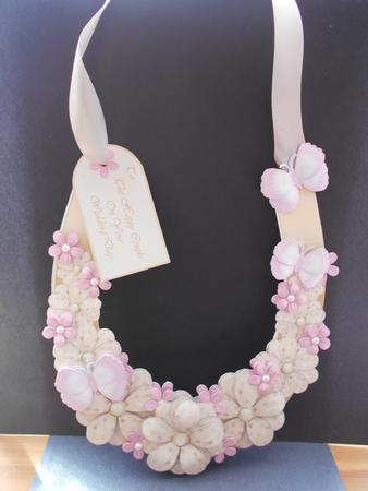 Beautiful Pink 3D Decoupage Lucky Wedding Horseshoe Kit by BECCY WILTON