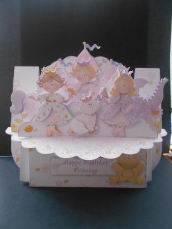Pretty Princess 3D Shelf Card with Card Box by BECCY WILTON