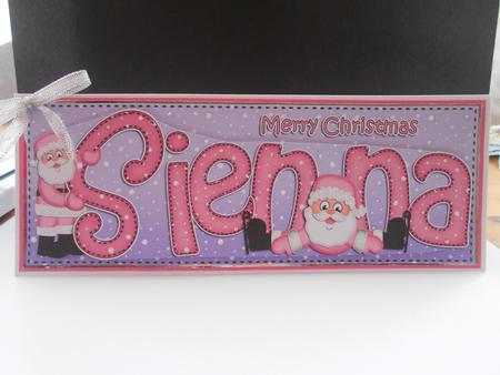 Xmas Sienna Santa Large Dl & 3D Decoupage by BECCY WILTON