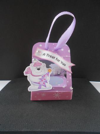 Polar Bear 3D Xmas Treat Box Tree Decoration Easifold Frame by BECCY WILTON