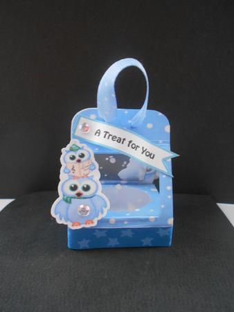 Owls 3D Xmas Treat Box Tree Decoration Easifold Frame by BECCY WILTON