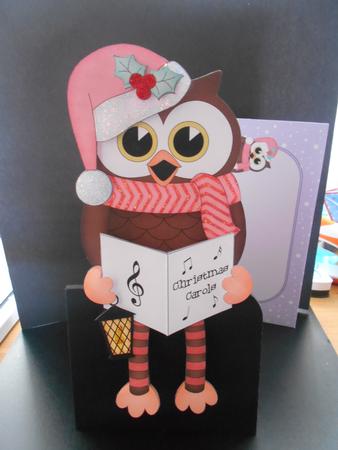 3D on the Shelf Card Kit - Christmas Carol Singing Hoot Owl by BECCY WILTON