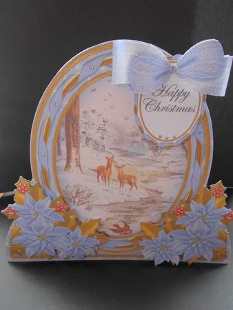 Snow Deer Special Large Oval Card Mini Kit by BECCY WILTON
