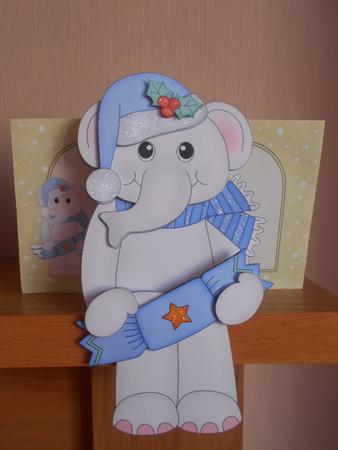 3D on the Shelf Card Kit - Little Christmas Elephant by BECCY WILTON