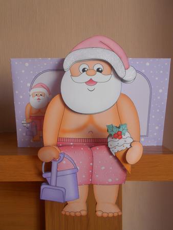 3D on the Shelf Card Kit - Christmas Santa on the Beach by BECCY WILTON