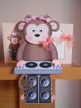 3D on the Shelf Card Kit - Little Monkey Dj Bubbles by BECCY WILTON