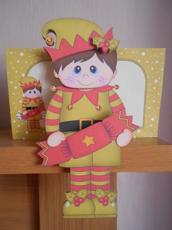3D on the Shelf Card Kit - Little Christmas Elf's Cracker by BECCY WILTON