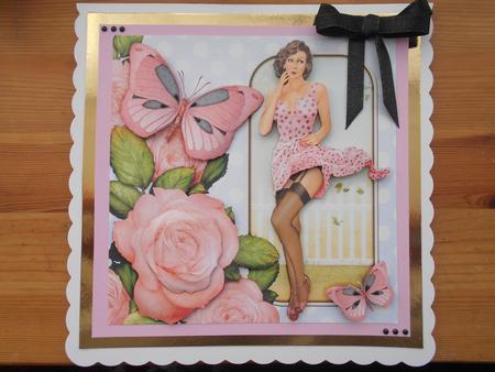 1950's Pin Up Girl Eva Grace Mini Kit (pink) by BECCY WILTON