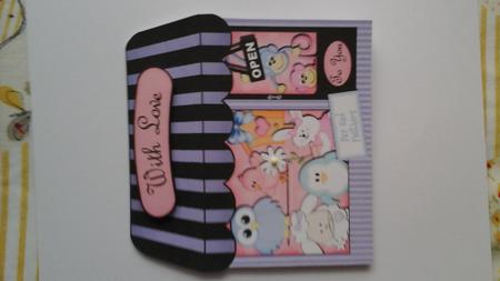Pampered Pets Shop Shaped Card Decoupage N Greetings by BECCY WILTON