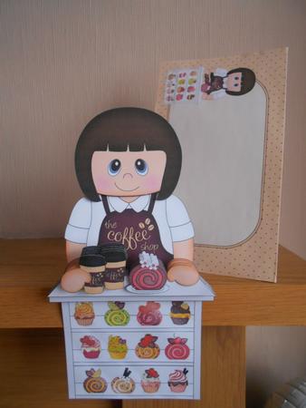 3D on the Shelf Card Kit - the Coffee Shop Lady Maryanna by BECCY WILTON