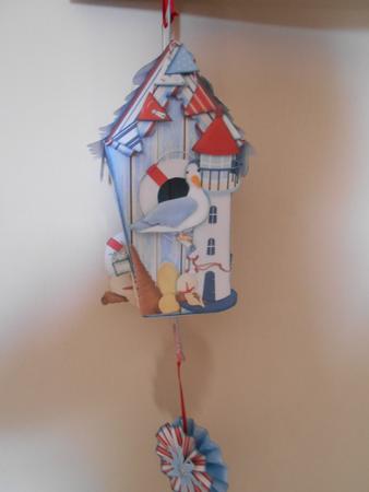 Beside the Sea Hanging Birdhouse/treat Box Decoration by BECCY WILTON