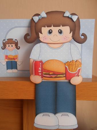 3D on the Shelf Card Kit - Take Away Burger Night Girl Becki by BECCY WILTON